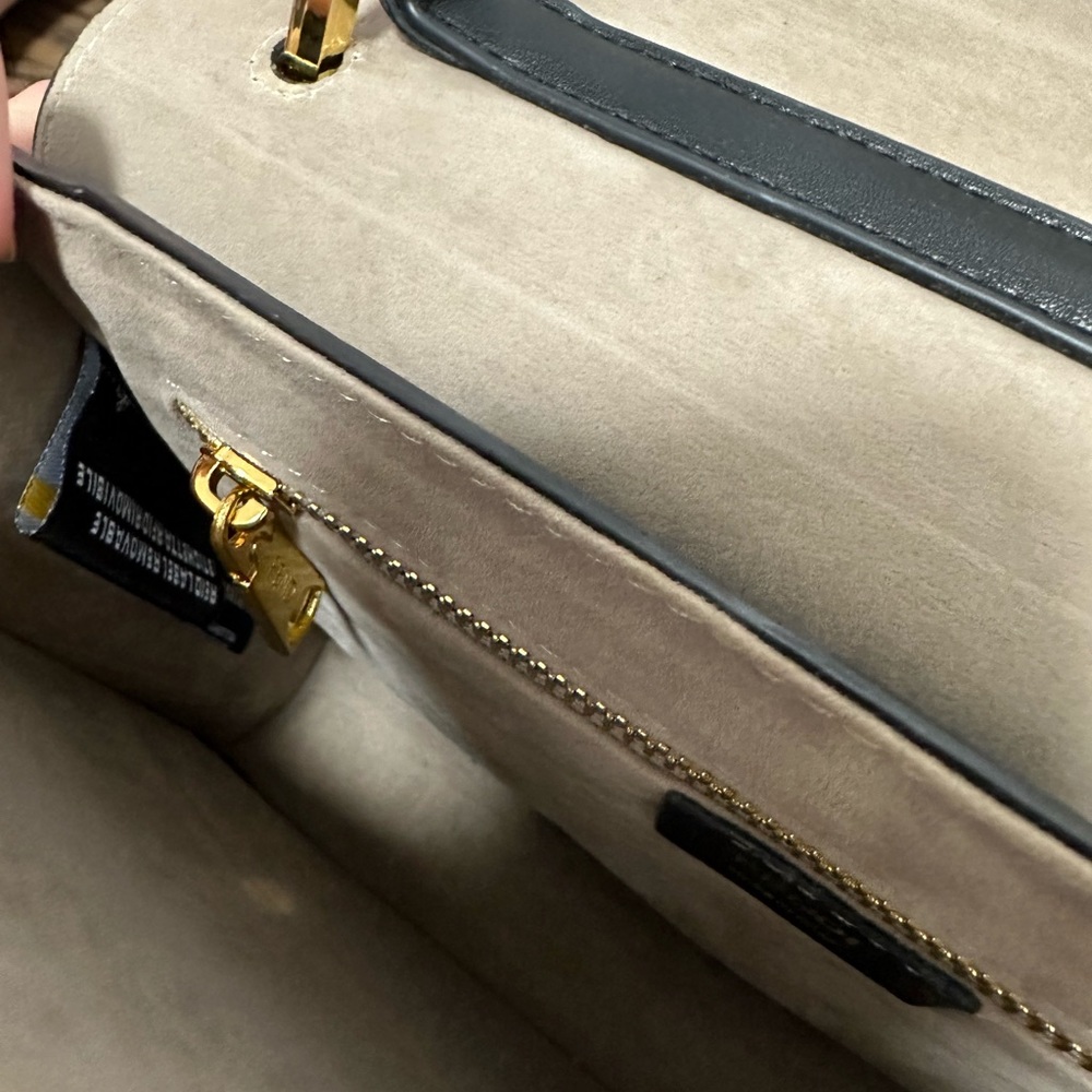 Fendi Brown and Black FF Logo Shoulder Bag with Gold Hardware - Picture 6 of 9